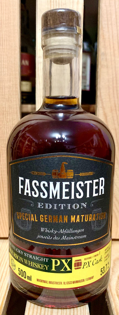 Fassmeister Kentucky Bourbon Whiskey PX Cask Finish, 53,7% Vol., 0,5l