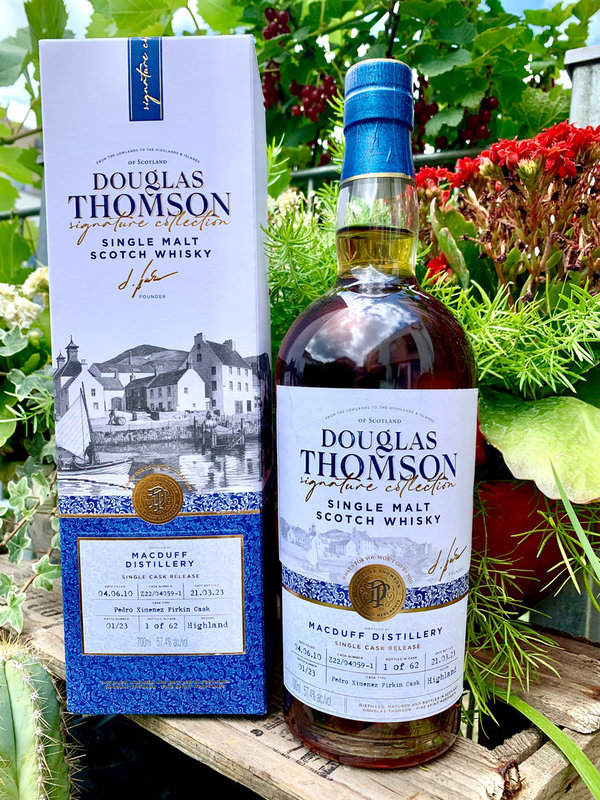 Macduff 2010/2023 (Douglas Thomson) Single Cask Whisky, PX Firkin Finish, 57,4% Vol., 0,7l
