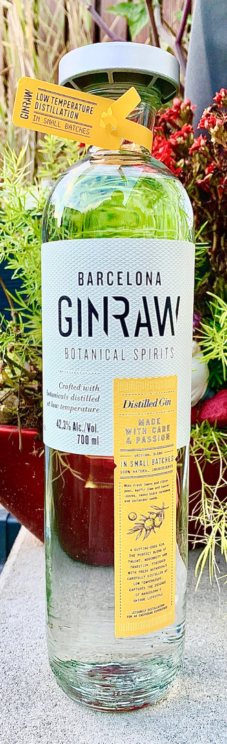 Ginraw Barcelona Botanical Spirits Distilled Dry Gin, 42,3% Vol., 0,7l