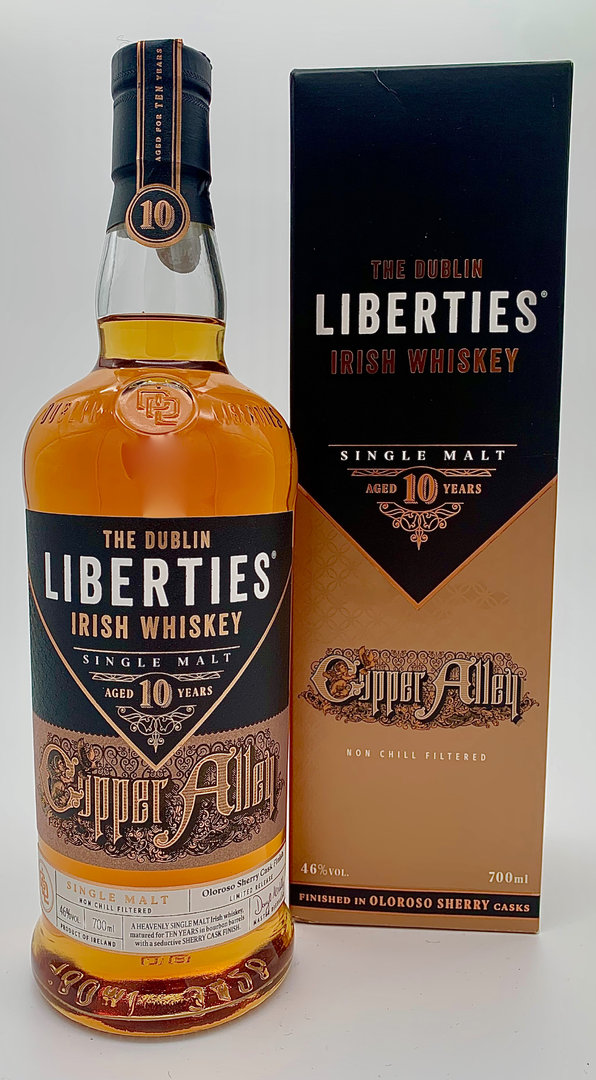 Dublin Liberties Copper Alley 10 Jahre Irish Single Malt Whiskey, 46% Vol., 0,7l