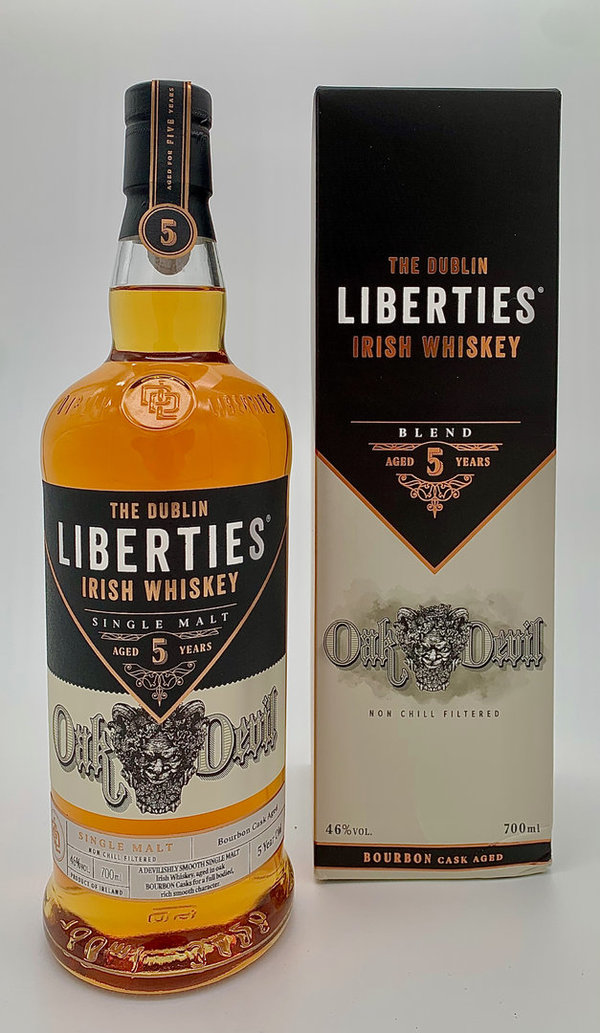 Dublin Liberties Oak Devil 5 Jahre Irish Single Malt Whiskey, 46% Vol., 0,7l